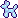 A blue pixel balloon dog.