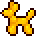 A blue pixel balloon dog that takes you to the purchase page for the asset pack.
