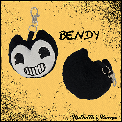 Plush keychain of Bendy the Ink Demon