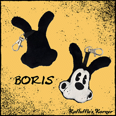 Plush keychain of Boris from Bendy and the Ink Machine