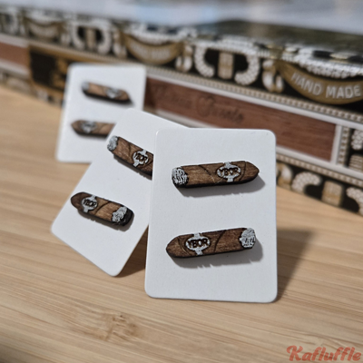 Wooden Earrings of Ybor city cigars