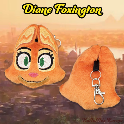 Plush keychain of Diane from Bad Guys
