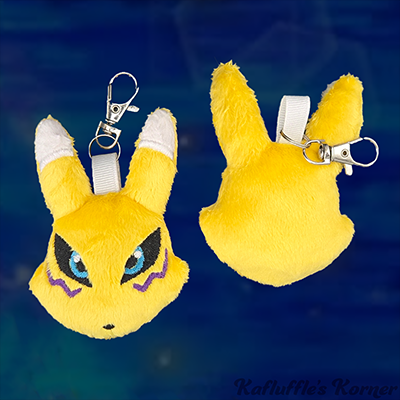 Plush keychain of Renamon from Digimon