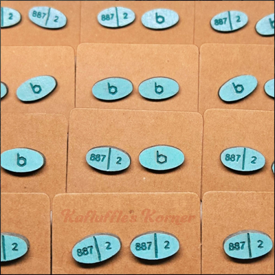 Wooden Earrings of estrogen pills