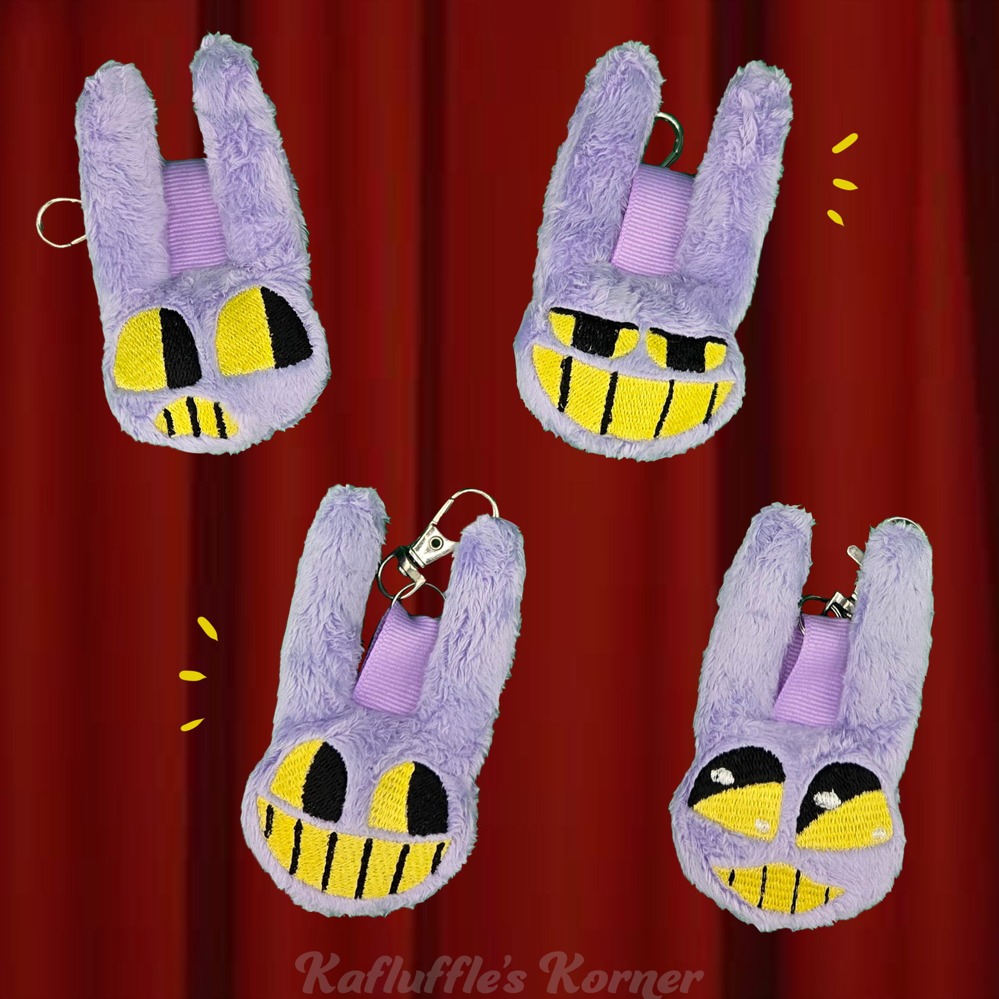 Plush keychain of Jax from The Amazing Digital Circus