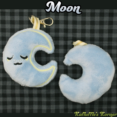 A plush keychain of the moon